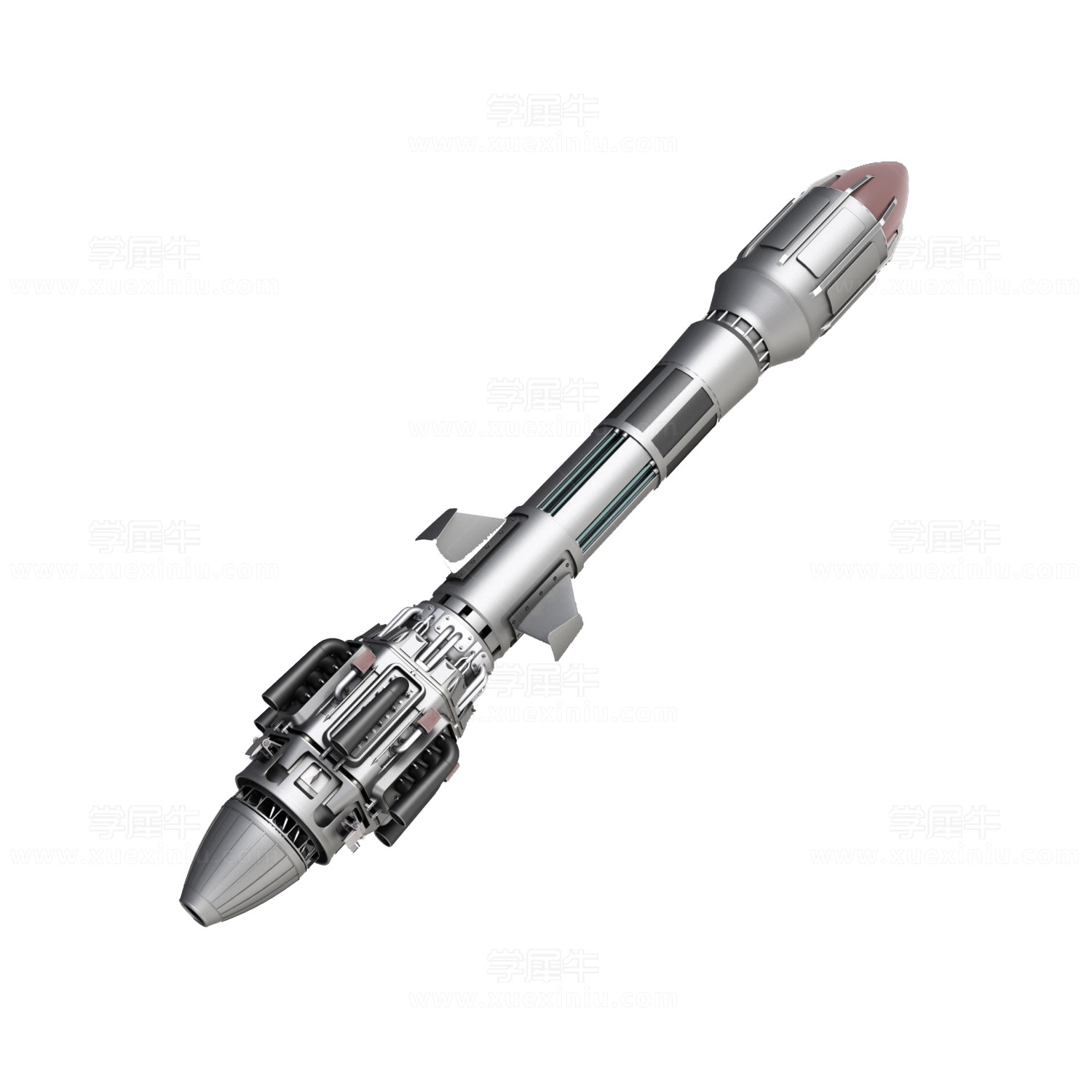 火箭模型_SolidWorks_玩具礼品_3D模型_图纸下载_微小网