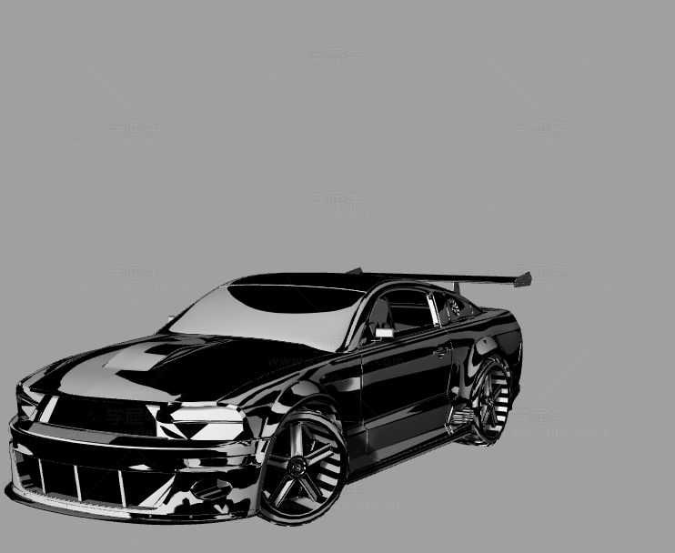 野马MustangGTR带座椅汽车模型