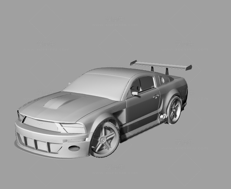 野马MustangGTR带座椅汽车模型