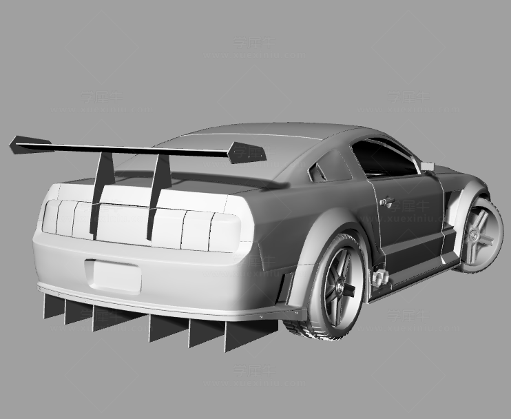 野马MustangGTR带座椅汽车模型